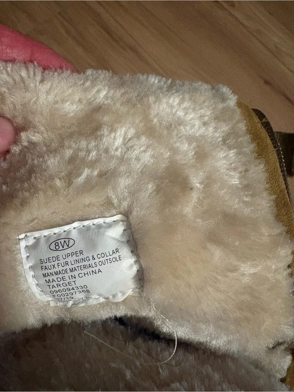 Target Women's Tan Suede Shearling Cuff Ankle Boots